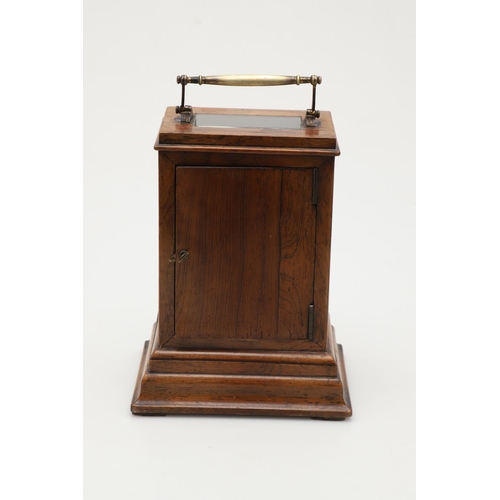 863 - A 19TH CENTURY FRENCH ROSEWOOD MANTEL CLOCK. the painted dial and two train movement signed Henry Ma... 