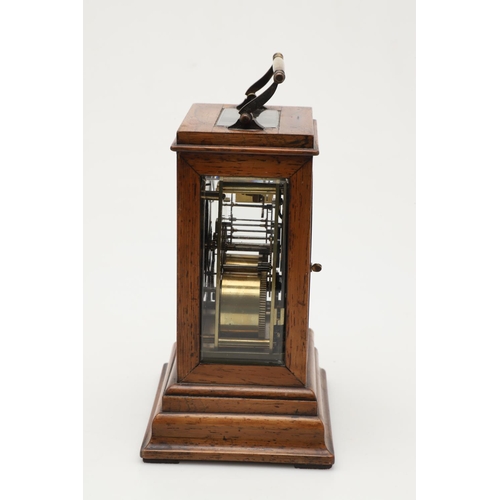863 - A 19TH CENTURY FRENCH ROSEWOOD MANTEL CLOCK. the painted dial and two train movement signed Henry Ma... 