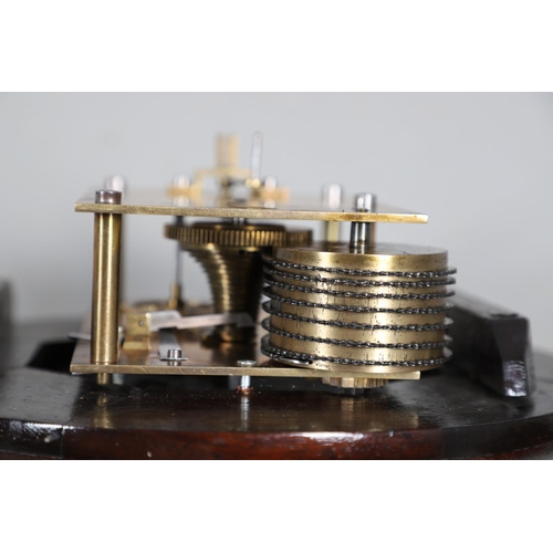 865 - A LATE 19TH/EARLY 20TH CENTURY OAK WALL CLOCK OF UNUSUAL SMALL SIZE. the 8