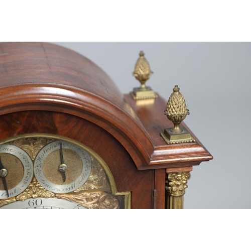 866 - A SUBSTANTIAL LATE 19TH CENTURY MAHOGANY BRACKET CLOCK. the 8