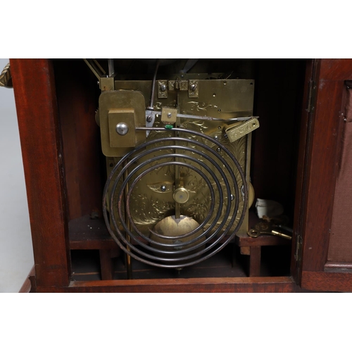 866 - A SUBSTANTIAL LATE 19TH CENTURY MAHOGANY BRACKET CLOCK. the 8