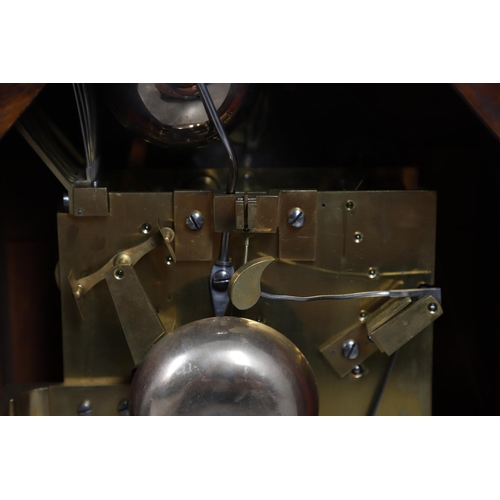 869 - A VICTORIAN WALNUT CHIMING BRACKET CLOCK. the 6 3/4