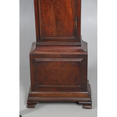 874 - A LATE 18TH CENTURY EIGHT DAY MAHOGANY LONGCASE CLOCK. the 12
