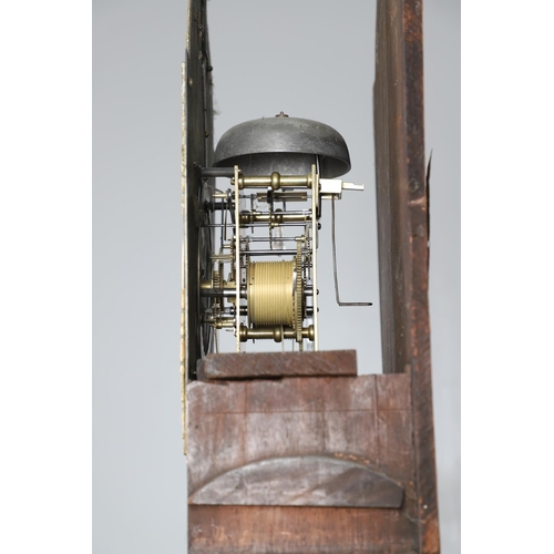 874 - A LATE 18TH CENTURY EIGHT DAY MAHOGANY LONGCASE CLOCK. the 12