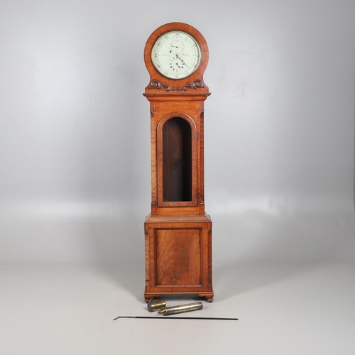 875 - A MID-19TH CENTURY MAHOGANY LONGCASE REGULATOR. the 13
