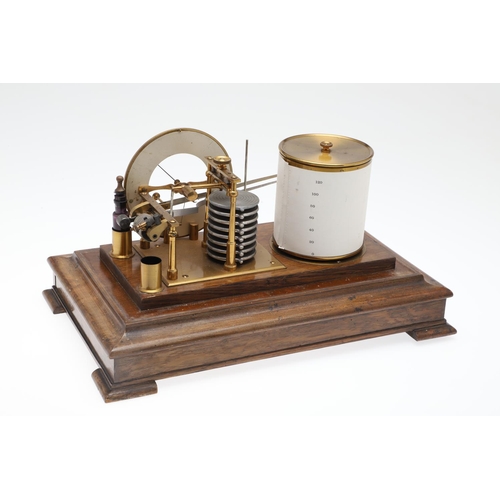 876 - AN EARLY 20TH CENTURY OAK CASED BAROGRAPH. possibly by Short & Mason of London, the bevelled glass c... 