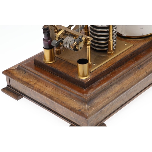 876 - AN EARLY 20TH CENTURY OAK CASED BAROGRAPH. possibly by Short & Mason of London, the bevelled glass c... 