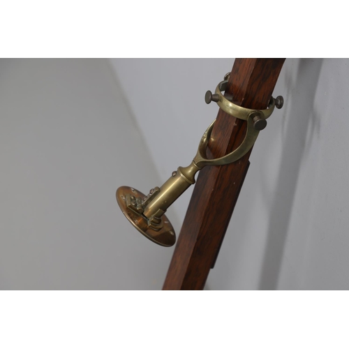 877 - A 19TH CENTURY ROSEWOOD MARINE STICK BAROMETER. the ivory dial signed James Turkill, Middlesborough,... 