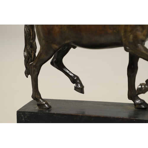 878 - AFTER GIAMBOLOGNA (1529-1608), BRONZE OF A PACING HORSE. early 20th century, light brown patina, upo... 