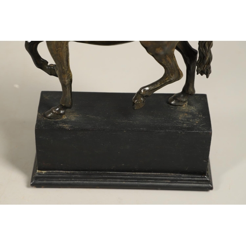 878 - AFTER GIAMBOLOGNA (1529-1608), BRONZE OF A PACING HORSE. early 20th century, light brown patina, upo... 