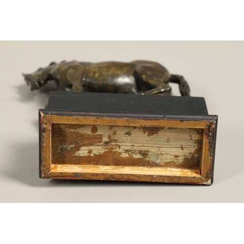 878 - AFTER GIAMBOLOGNA (1529-1608), BRONZE OF A PACING HORSE. early 20th century, light brown patina, upo... 