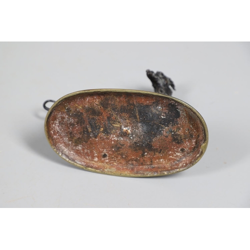 880 - PIERRE-JULES MENE (1810-1879). a 19th century bronze of a Whippet upon an oval base with fan and fol... 