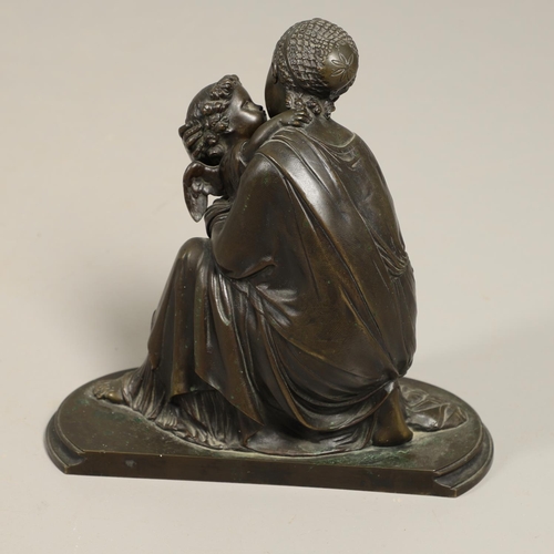 884 - AUGUSTE MOREAU (1834 - 1917), BRONZE FIGURAL GROUP. depicting Venus and Cupid, signed 'Moreau' to a ... 