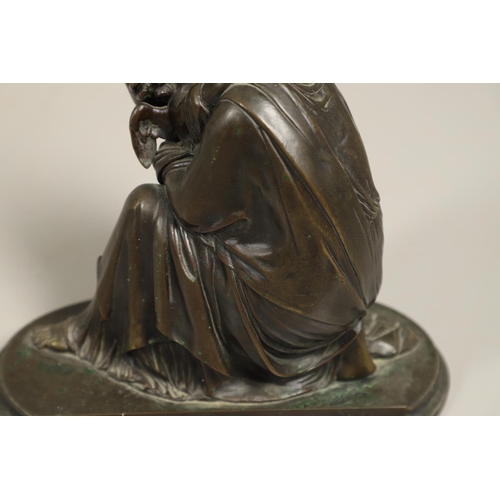 884 - AUGUSTE MOREAU (1834 - 1917), BRONZE FIGURAL GROUP. depicting Venus and Cupid, signed 'Moreau' to a ... 