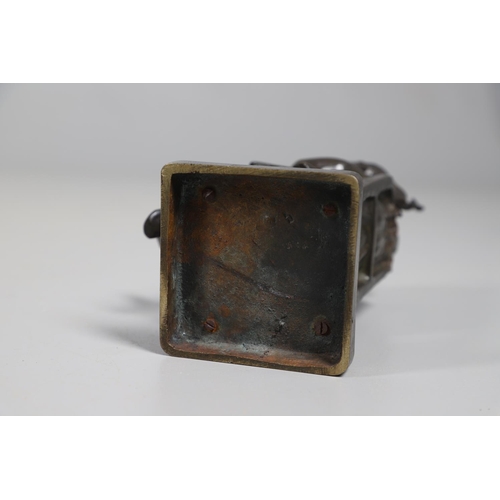 887 - AFTER HENRI FUGERE (1872-1944), BRONZE OF A CHILD. modelled as a seated girl, feeding herself with a... 