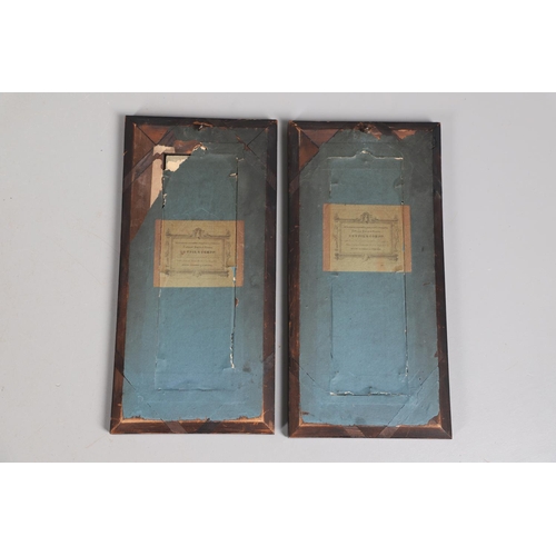 888 - A PAIR FRENCH BRONZE PLAQUES, BARDENIENNE FOUNDRY. 19th century, depicting maidens holding water urn... 