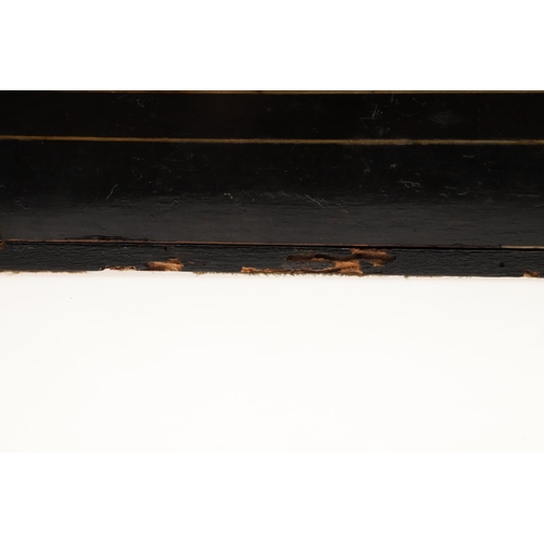 905 - A 17TH CENTURY EBONISED TABLE TOP COLLECTOR'S CABINET. of rectangular form with bone inlaid top and ... 