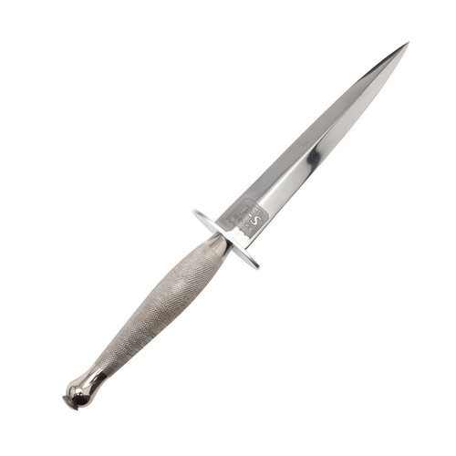 144 - A RECENT FAIRBAIRN SYKES TYPE KNIFE BY JOSEPH RODGERS. With a 17 cm pointed blade marked 'Joseph Rod... 