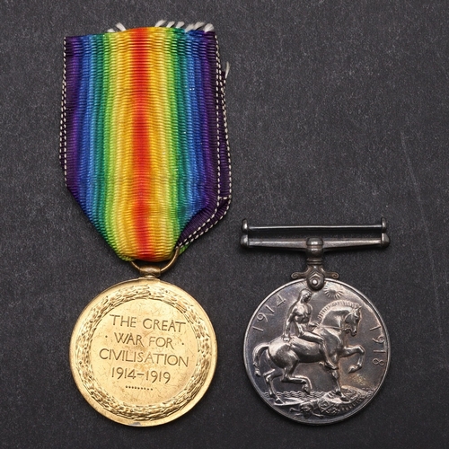 1248 - A FIRST WORLD WAR PAIR TO THE SOMERSET LIGHT INFANTRY. A Great War pair comprising War Medal and Vic... 