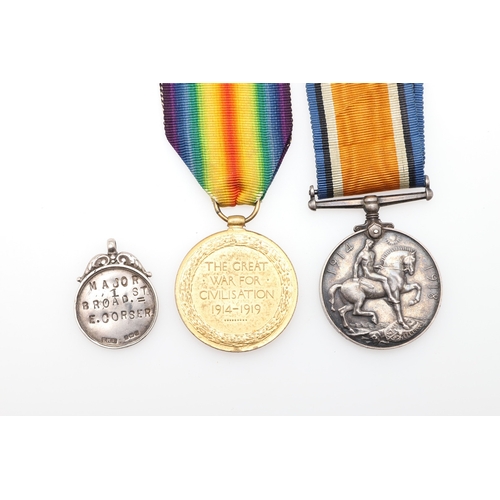 1249 - A FIRST WORLD WAR PAIR TO THE ORDNANCE CORPS. A Great war pair comprising War Medal and Victory Meda... 