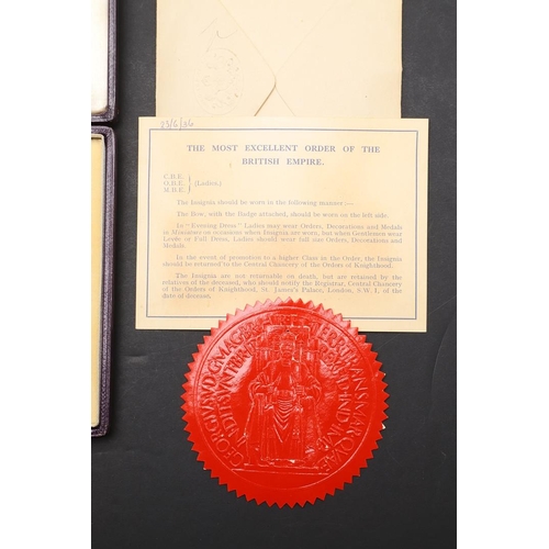 1005 - A GEORGE VI MOST EXCELLENT ORDER OF THE BRITISH EMPIRE, MBE CIVIL DIVISION. The Most Excellent Order... 