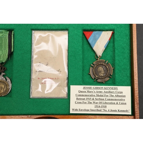 1022 - TWO TERRITORIAL NURSING SERVICES MEDALS ATTRIBUTED TO JESSIE GIBSON KENNEDY. A Commemorative Medal f... 