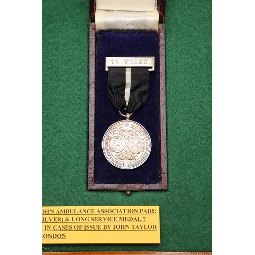 1036 - TWO SOUTHERN RAILWAY CENTRE, ST JOHN AMBULANCE LONG SERVICE MEDALS. Two Long Service Medals for the ... 