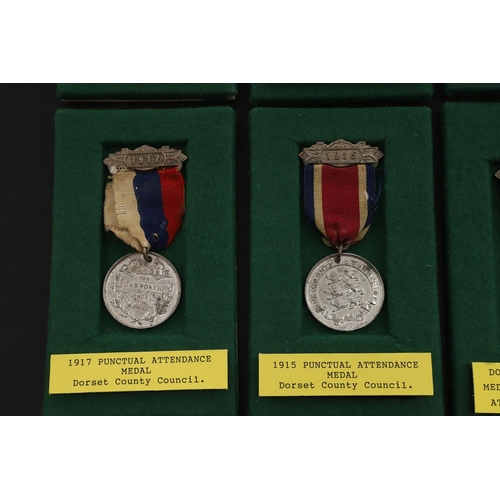 1037 - A COLLECTION OF SCHOOL ATTENDANCE MEDALS AND UNOFFICIAL CORONATION MEDALS. An unofficial coronation ... 