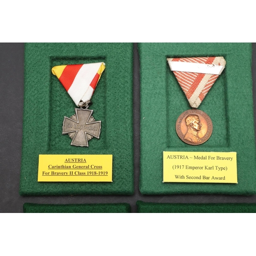 1043 - AUSTRIA: FOUR FIRST WORLD WAR BRAVERY MEDALS. A medal for bravery, Emperor Franz Joseph issue 1915-1... 