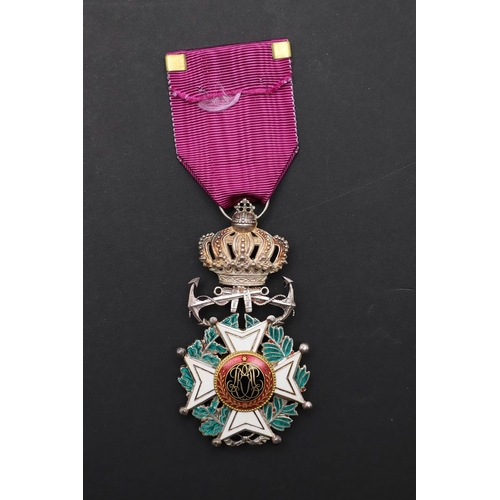 1047 - BELGIUM: ORDER OF LEOPOLD I, MARITIME DIVISION, KNIGHT'S AWARD. The Belgian Order of Leopold I, Mari... 