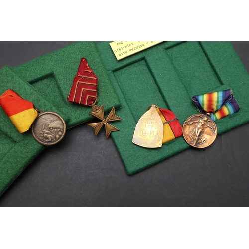 1055 - BELGIUM: A COLLECTION OF FIRST WORLD WAR MEDALS. A collection of medals comprising: Belgian War Meda... 