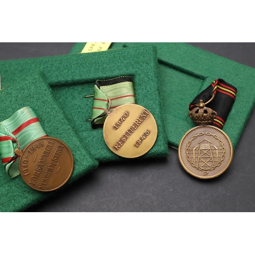 1057 - BELGIUM: A COLLECTION OF SIX SECOND WORLD WAR BELGIAN MEDALS. A collection of medals comprising Belg... 