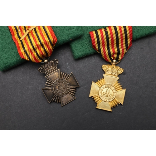 1058 - BELGIUM: A COLLECTION OF LONG SERVICE AWARDS. The Military Decoration of loyal service 1st class, Ki... 