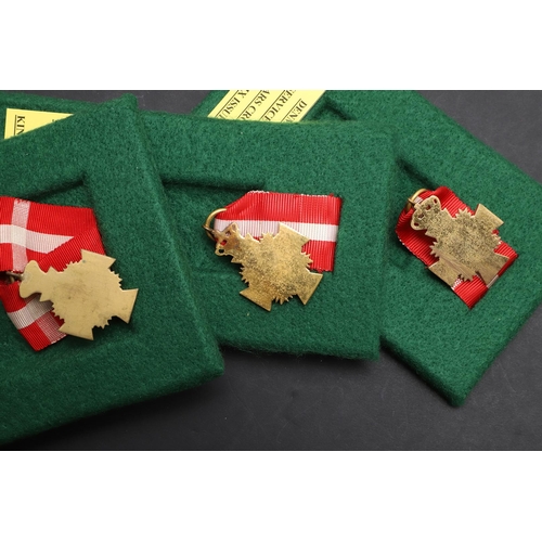 1067 - DENMARK: A COLLECTION OF THREE LONG SERVICE AWARDS AND A RED CROSS MEDAL. Three Danish Faithful Serv... 