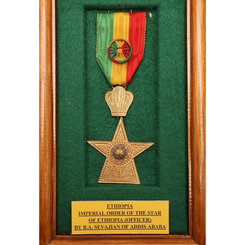 1070 - ETHIOPIA: ORDER OF THE STAR, HAILE SELASSIE MEDAL AND MILITARY MEDAL OF MERIT. An Ethiopian Imperial... 