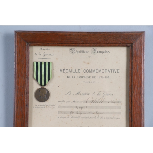 1079 - FRANCE: A COLLECTION OF FRAMED FIRST WORLD WAR MEDALS WITH CERTIFICATES. A First World War group of ... 