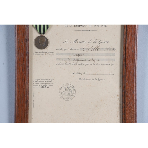 1079 - FRANCE: A COLLECTION OF FRAMED FIRST WORLD WAR MEDALS WITH CERTIFICATES. A First World War group of ... 