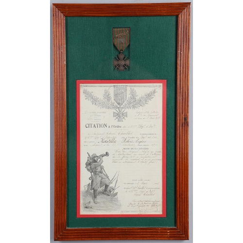 1079 - FRANCE: A COLLECTION OF FRAMED FIRST WORLD WAR MEDALS WITH CERTIFICATES. A First World War group of ... 