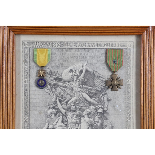 1080 - FRANCE: A COLLECTION OF SIX FRAMED GREAT WAR PAIRS WITH CERTIFICATES. A collection of pairs comprisi... 