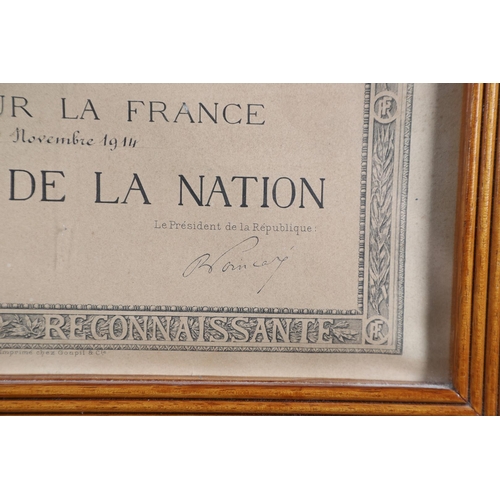 1080 - FRANCE: A COLLECTION OF SIX FRAMED GREAT WAR PAIRS WITH CERTIFICATES. A collection of pairs comprisi... 