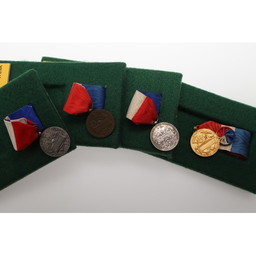 1089 - FRANCE: A COLLECTION OF MEDALS OF HONOUR FOR LABOUR. A collection of French Medals of Honour for Lab... 