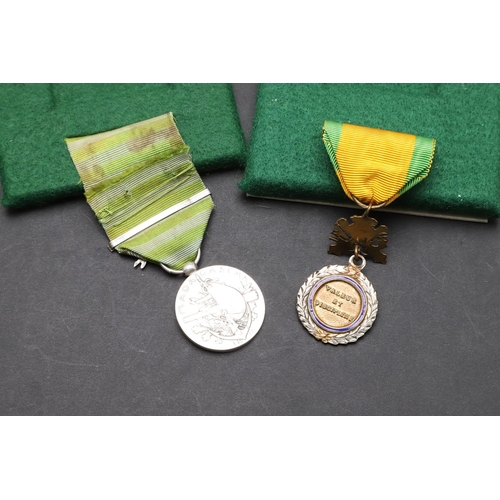 1093 - FRANCE: FRANCO PRUSSIAN WAR VETERANS MEDAL AND FOUR OTHER AWARDS. A Veteran's medal for the Franco P... 