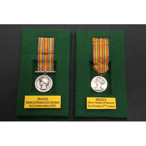 1097 - FRANCE: FOUR MEDALS FOR FIRE SERVICES. A Medal of Honour for Fireman 2nd and 3rd Versions, Insignia ... 