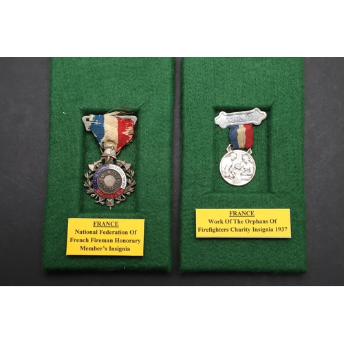 1097 - FRANCE: FOUR MEDALS FOR FIRE SERVICES. A Medal of Honour for Fireman 2nd and 3rd Versions, Insignia ... 