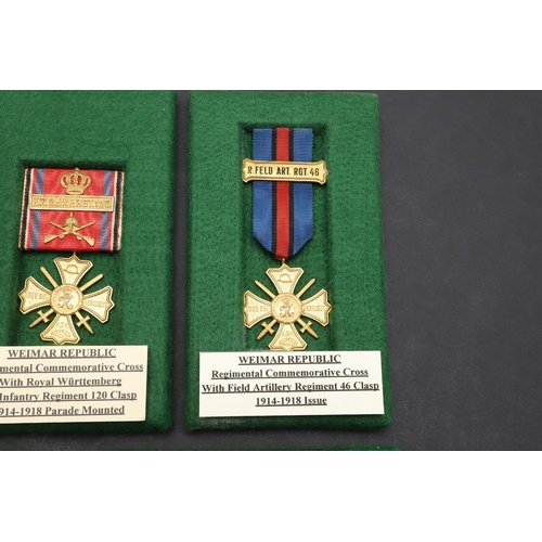 1129 - IMPERIAL GERMANY: WEIMAR REPUBLIC COMMEMORATIVE CROSSES. A collection of Weimar Republic Regimental ... 