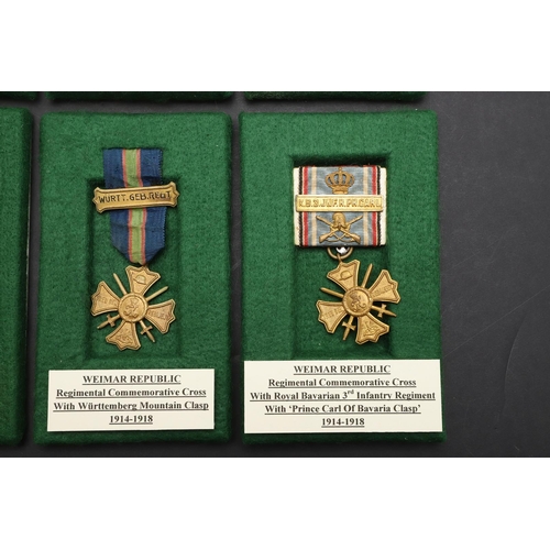 1129 - IMPERIAL GERMANY: WEIMAR REPUBLIC COMMEMORATIVE CROSSES. A collection of Weimar Republic Regimental ... 