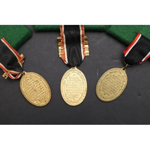 1130 - IMPERIAL GERMANY: THREE WEIMAR VETERANS COMMEMORATIVE MEDALS. Weimar Republic Kyffhauser 1914-18 War... 