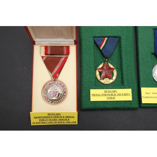 1147 - HUNGARY: A COLLECTION OF EIGHT AWARDS INCLUDING FIRST WORLD WAR ISSUES. Eight Medals comprising War ... 