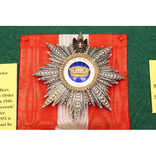 1148 - ITALY: ORDER OF THE CROWN OF ITALY, GRAND CROSS SET. Order of the Crown of Italy, Knight Grand Cross... 