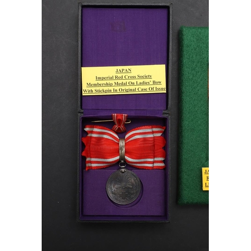 1163 - JAPAN: A COLLECTION OF JAPANESE RED CROSS SOCIETY MEDALS. A Japanese Red Cross Society Life Member M... 